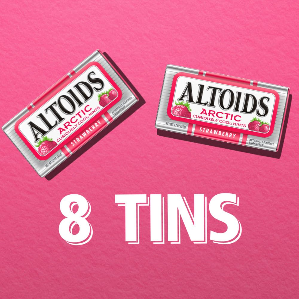 Altoids Arctic Strawberry Mints, 1.2 Ounce (8 Packs)