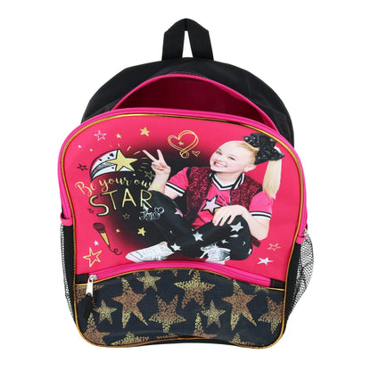 Nickelodeon Girl's 16-Inch JoJo Siwa Backpack with Front Zippered Pocket, Pink