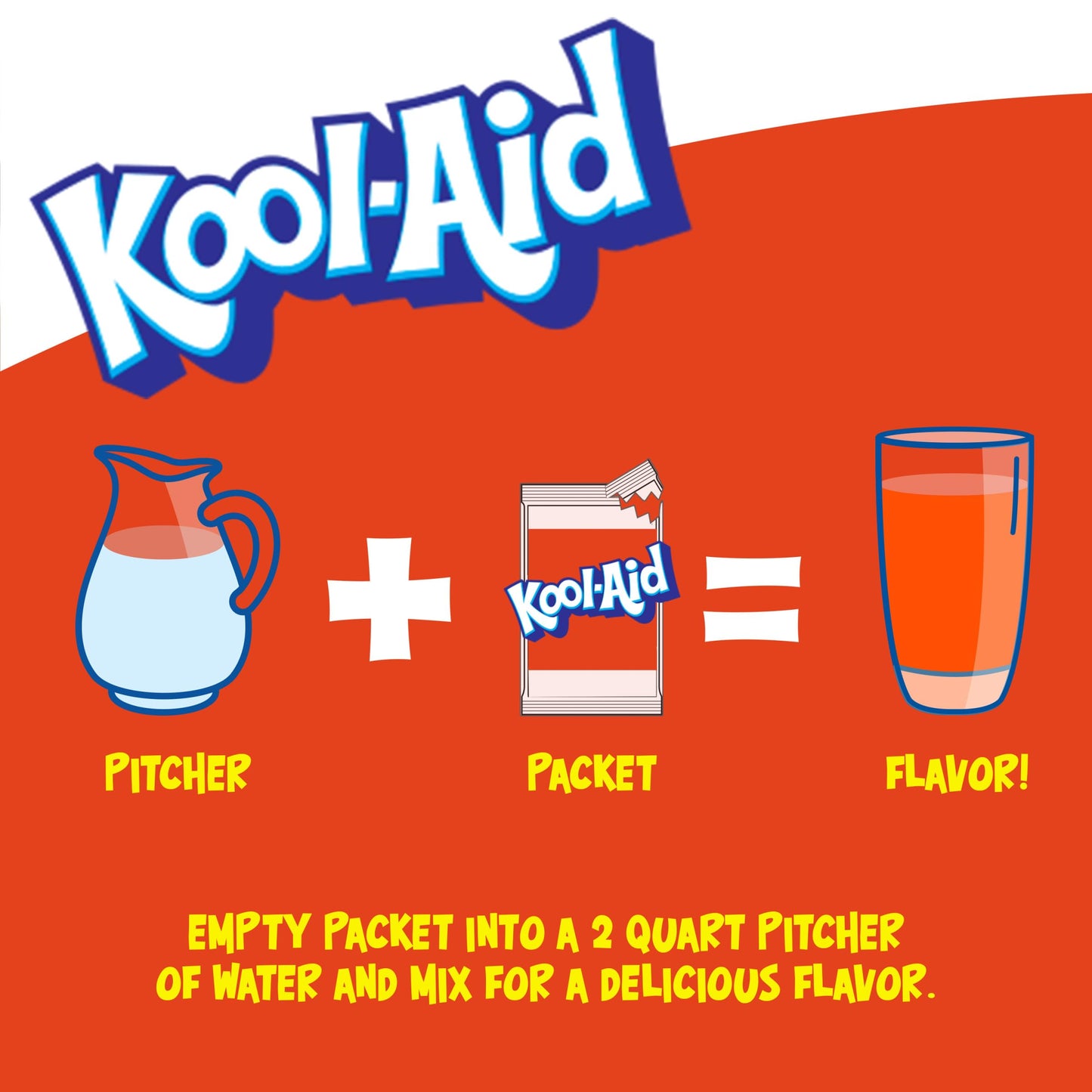 Kool-Aid Unsweetened Drink Mix, Orange Flavor, Pack of 48