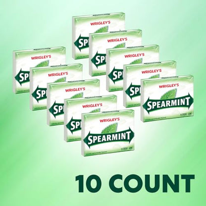 Wrigley's Spearmint Gum 10 Pack, 1.20 Ounce