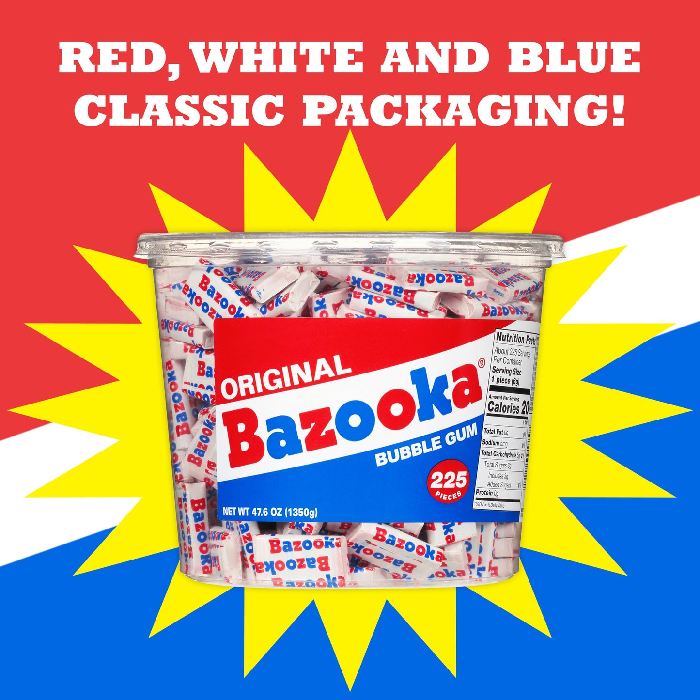 Bazooka Bubble Gum Original Nostalgia Mini-Wallet Pack