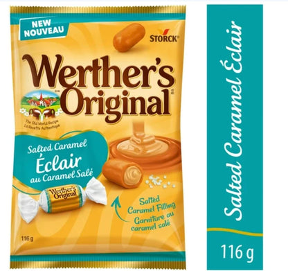 WERTHER'S ORIGINAL SALTED CARAMEL ÉCLAIR, 116gm, pack of 3, WERTHER'S SALTED CARAMEL ÉCLAIR