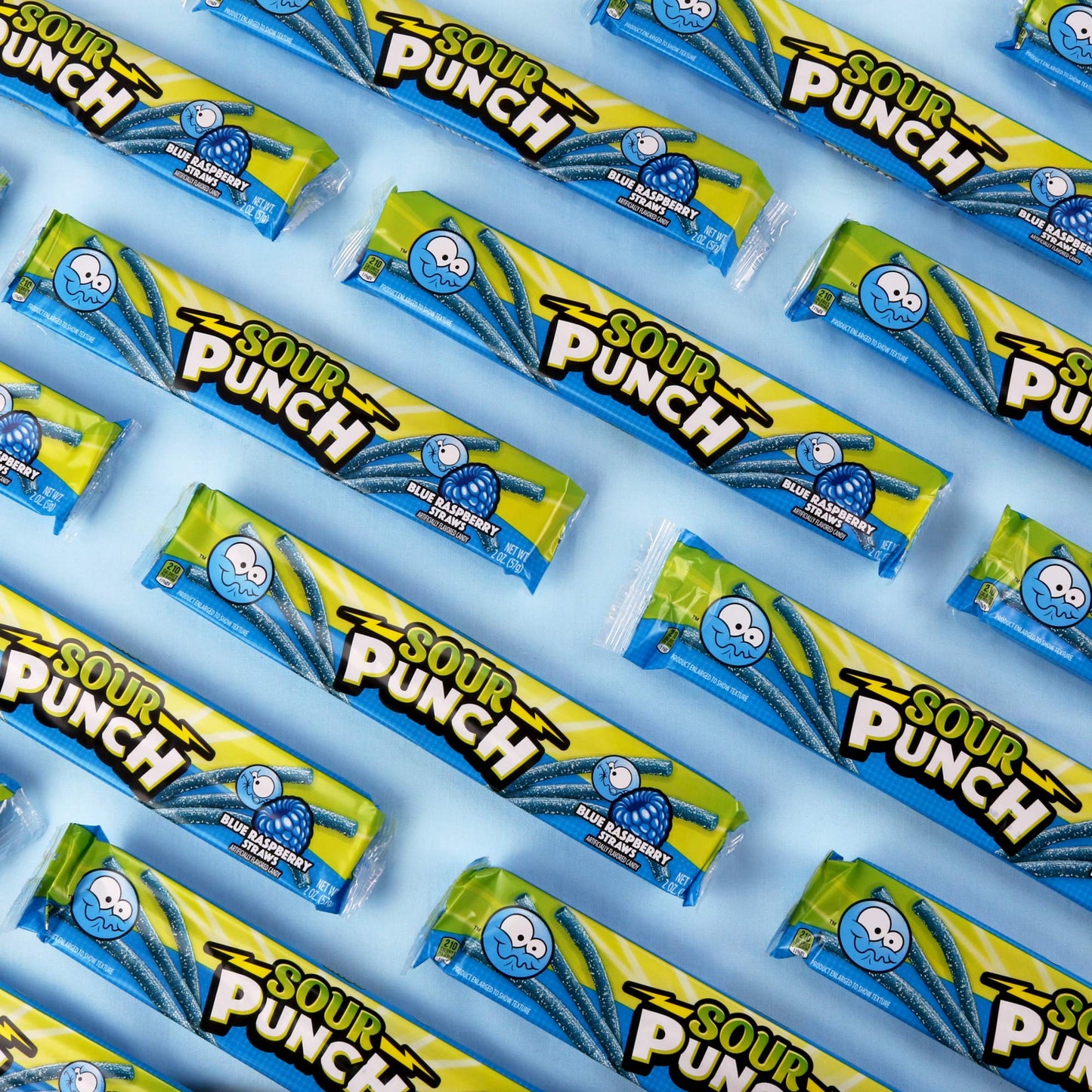 Sour Punch Straws Blue Raspberry - 24/2 oz.