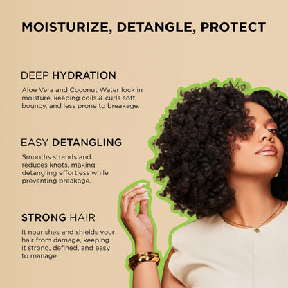 SET Enterprises NEW AFRICAN PRIDE MOISTURE MIRACLE DETANGLE & CONDITION PRE-SHAMPOO 12 OZ W ALOE COCONUT WATER 12 OZ