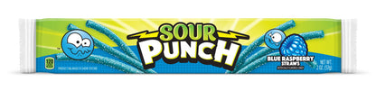 Sour Punch Straws Blue Raspberry - 24/2 oz.