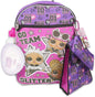 LOL School Bag for Children & Teens 5 pcs set water bottle lunch bag etc