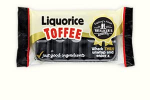 Walkers Liquorice Toffee Tray - 10 x 100g slabs, individually wrapped bars