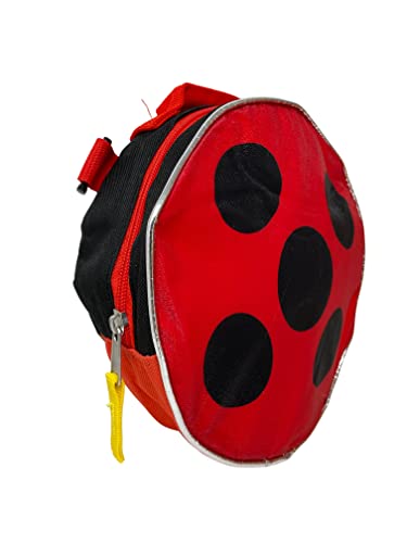 United Pacific Designs OUBL: Miraculous Ladybug 16" Backpack with Round Lunch Bag, Red, Large