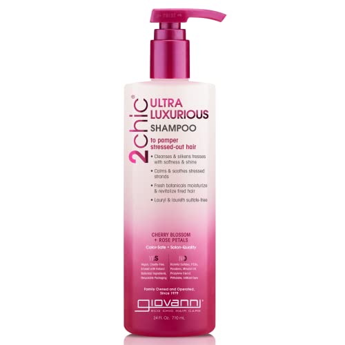 Giovanni 2chic Ultra-Luxurious shampoo with Cherry Blossom & Rose Petals Value Size, 24 Fluid Ounce