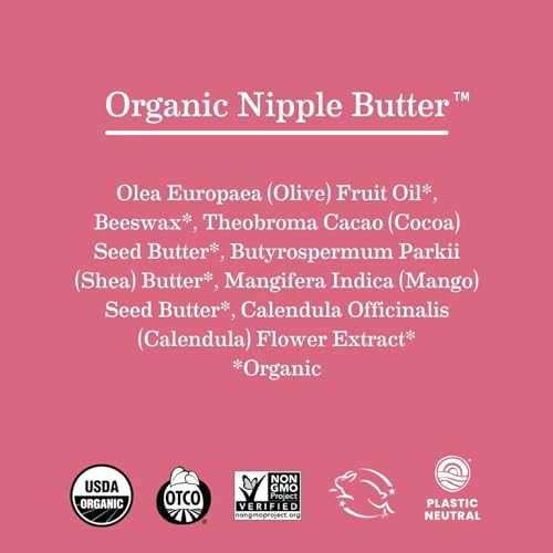 Earth Mama Organic Nipple Butter for Breastfeeding and Dry Skin, 2-Ounce