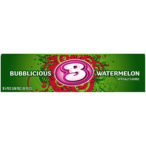 Bubblicious Bubble Gum, 5 Count (Pack of 18)