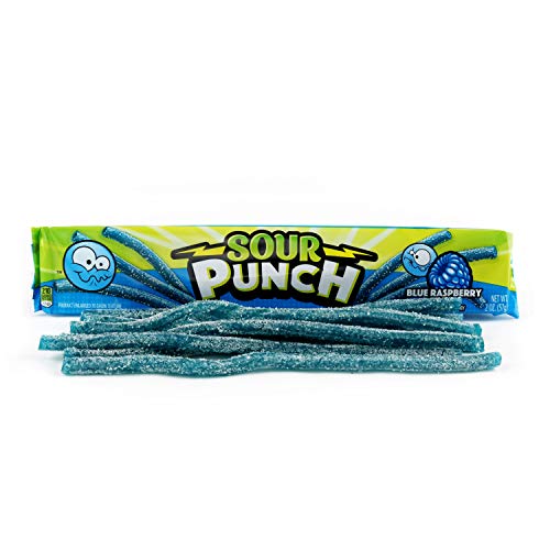 Sour Punch Straws Blue Raspberry - 24/2 oz.