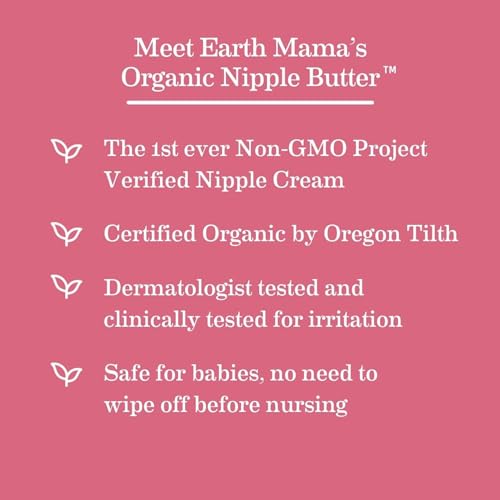 Earth Mama Organic Nipple Butter for Breastfeeding and Dry Skin, 2-Ounce