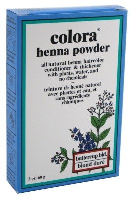 Colora Henna Powder Hair Color Butter-Cup Blonde 2oz (3 Pack)