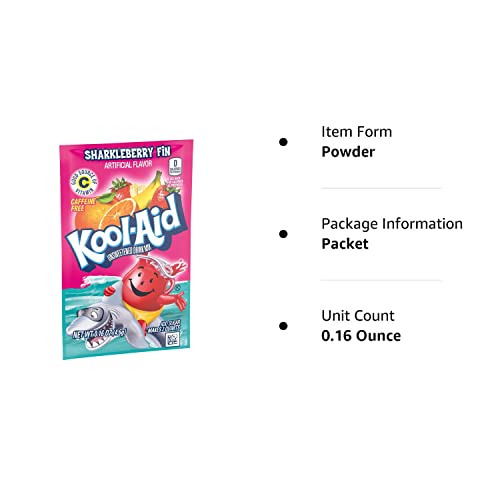 Kool-aid Sharkleberry Unsweetened Soft Drink Mix 0.15-ounce Envelopes (Pack of 48)