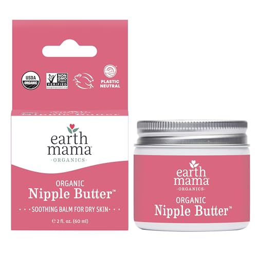 Earth Mama Organic Nipple Butter for Breastfeeding and Dry Skin, 2-Ounce