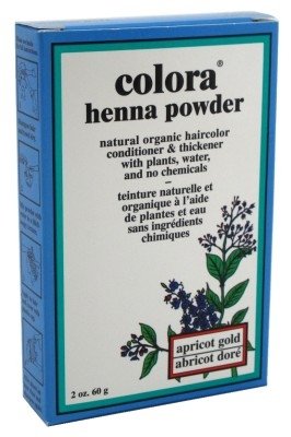 Colora Henna Powder Hair Color Apricot Gold 2oz (3 Pack)