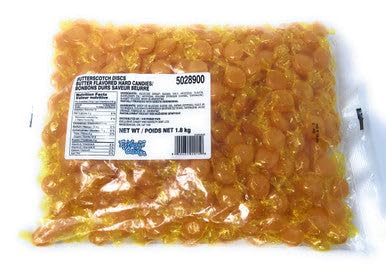 Butterscotch Discs Butter Flavored Hard Candies - 1.8 KG Bag