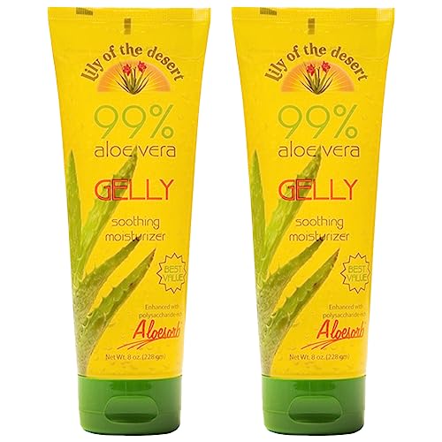 Pack of 2 x Lily of the Desert Aloe Vera Gelly Soothing Moisturizer - 8 oz