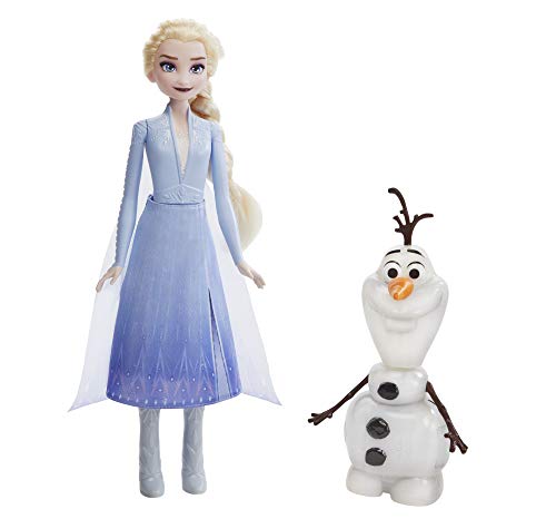 Disney Frozen Talk and Glow Olaf and Elsa Dolls, Remote Control Elsa Activates Talking, Dancing, Glowing Olaf, Inspired by Disney's Frozen 2 Movie - Toy for Kids Ages 3 and Up (Bilingual)