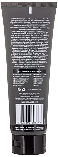 Sukin Oil Balancing+ Charcoal Pore Refining Facial Scrub 125ml