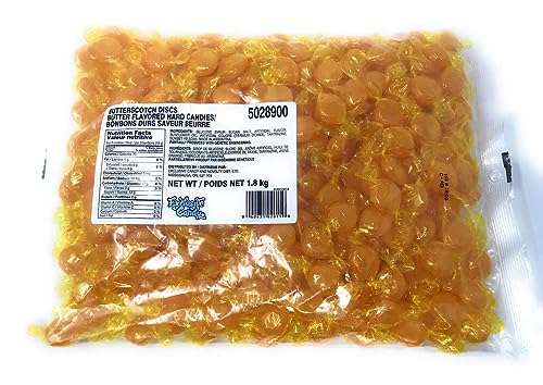 Butterscotch Discs Butter Flavored Hard Candies - 1.8 KG Bag