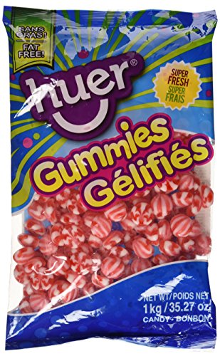 Huer Bulk Small Strawberry Swirls-Not Sour x1kg, 1.00-Kilogram