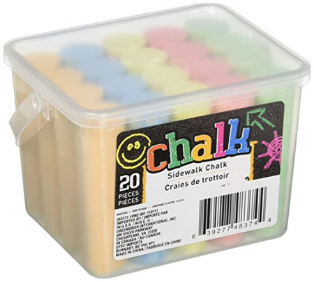 Chalk Sidewalk Chalk 20 Count- 5 Colors