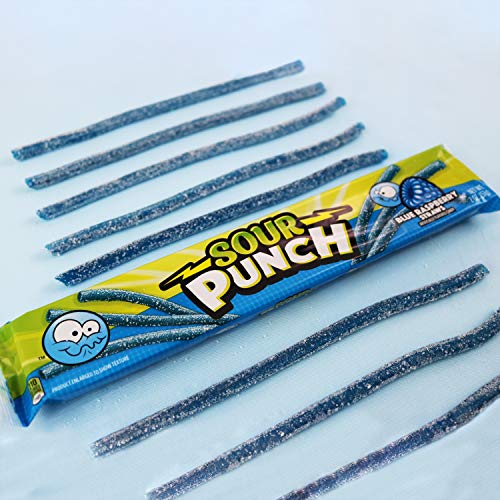 Sour Punch Straws Blue Raspberry - 24/2 oz.