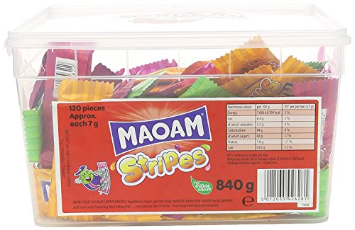 Maoam Stripes - Fruit Flavour Chew 120 Tub