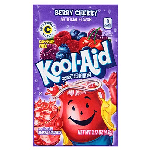 Kool-aid Berry Cherry Unsweetened Soft Drink Mix 0.15-ounce Envelopes (Pack of 48)