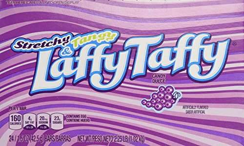 Wonka Laffy Taffy Grape 1.5oz X 24 Units, 1.02-Kilogram