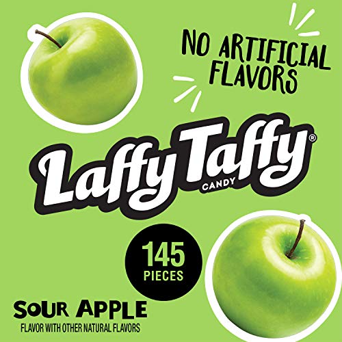 Wonka Laffy Taffy Jar, Sour Apple, 145-Count