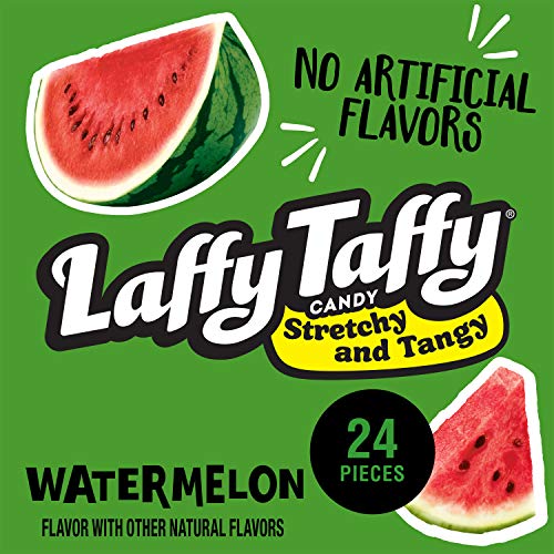 Wonka Laffy Taffy Watermelon 1.5oz X 24 Units, 1.02-Kilogram