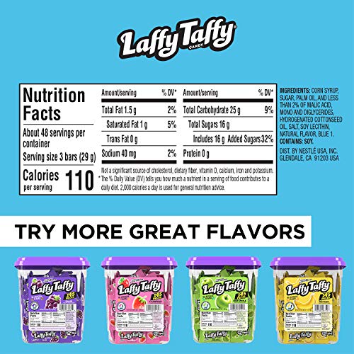 Laffy Taffy Candy Jar, Blue Raspberry