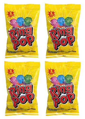 Ring Pop - Total of 12 Ring Pops (4 Bags of 3, Net Weight 120g)