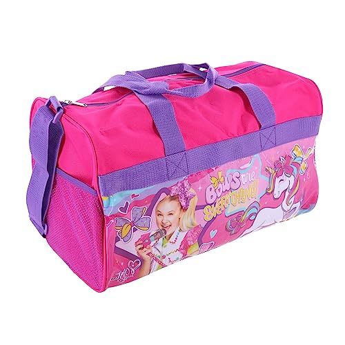  600D Polyester Duffel Bag in pink. 