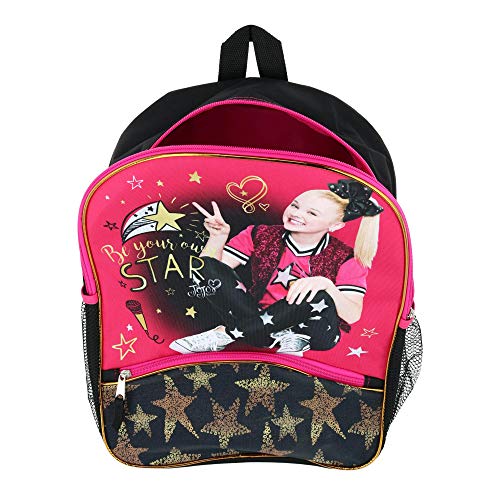 Nickelodeon Girl's 16-Inch JoJo Siwa Backpack with Front Zippered Pocket, Pink