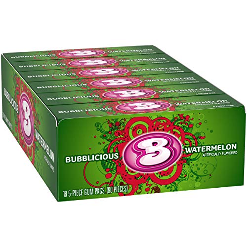 Bubblicious Bubble Gum, 5 Count (Pack of 18)