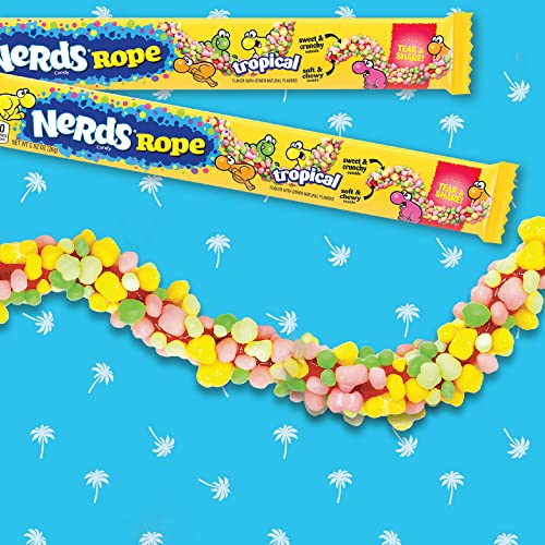 Nerds Rope Tropical Candy - 26 g / 0.92 oz Ropes - 24 Packs