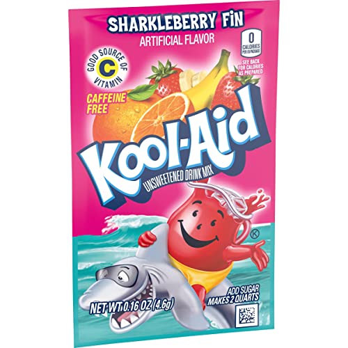 Kool-aid Sharkleberry Unsweetened Soft Drink Mix 0.15-ounce Envelopes (Pack of 48)