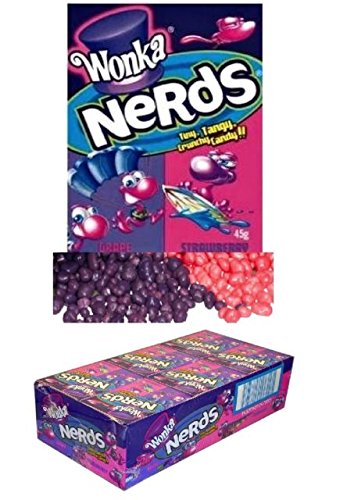 Wonka 24pk Nerds Strawberry/Grape (46.7g /1.6oz per pack)