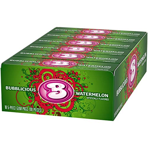 Bubblicious Bubble Gum, 5 Count (Pack of 18)