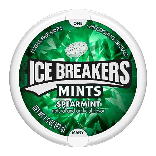 ICE BREAKERS Mints (Spearmint, Sugar Free, 1.5-Ounce Containers, Pack of 8)