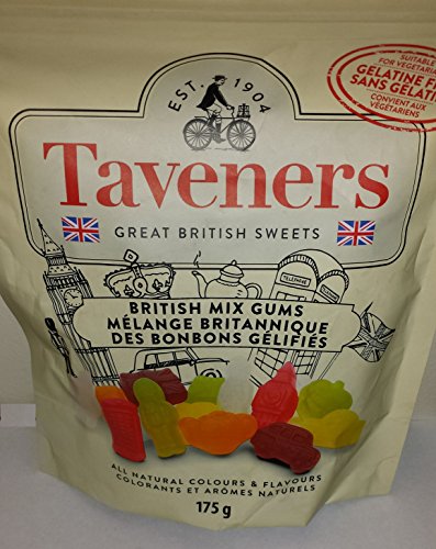 Taveners Great British Sweets British Mix Gums 175 GMS Product of England Gluten Free