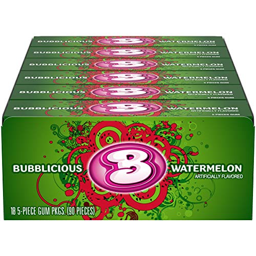 Bubblicious Bubble Gum, 5 Count (Pack of 18)