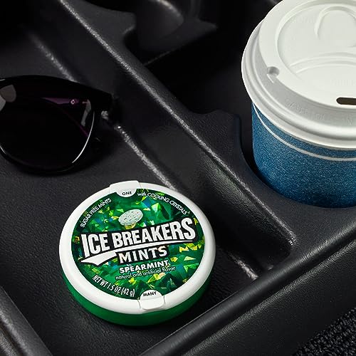 ICE BREAKERS Mints (Spearmint, Sugar Free, 1.5-Ounce Containers, Pack of 8)