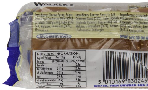 WALKERS NONSUCH Original Creamy Toffee Bars in Traditional Tin Tray 100 g (Pack of 10)