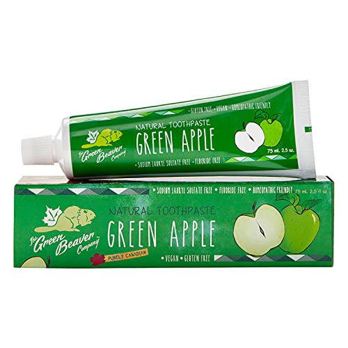 Green Beaver Natural Toothpaste, Vegan, Gluten Free & Fluoride Free Toothpaste