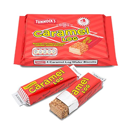 Tunnocks Caramel Log Wafers 4 Pack 150g